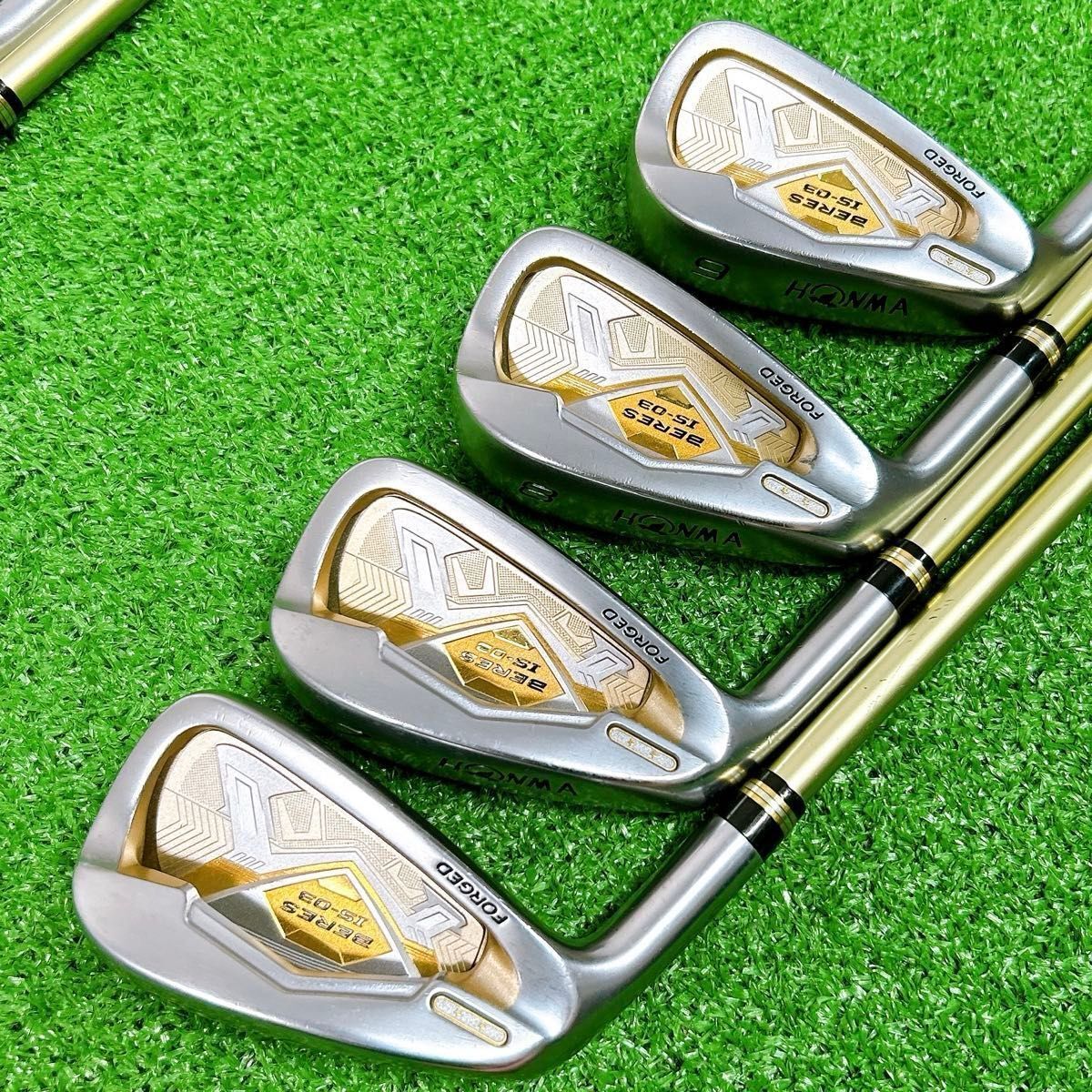 HONMA BERES IS-03 2-Star Iron Set, 6 to 11 plus AW and SW, 8 Clubs, ARMRQ8 49 2S Regular Flex, Left-Handed, view 1
