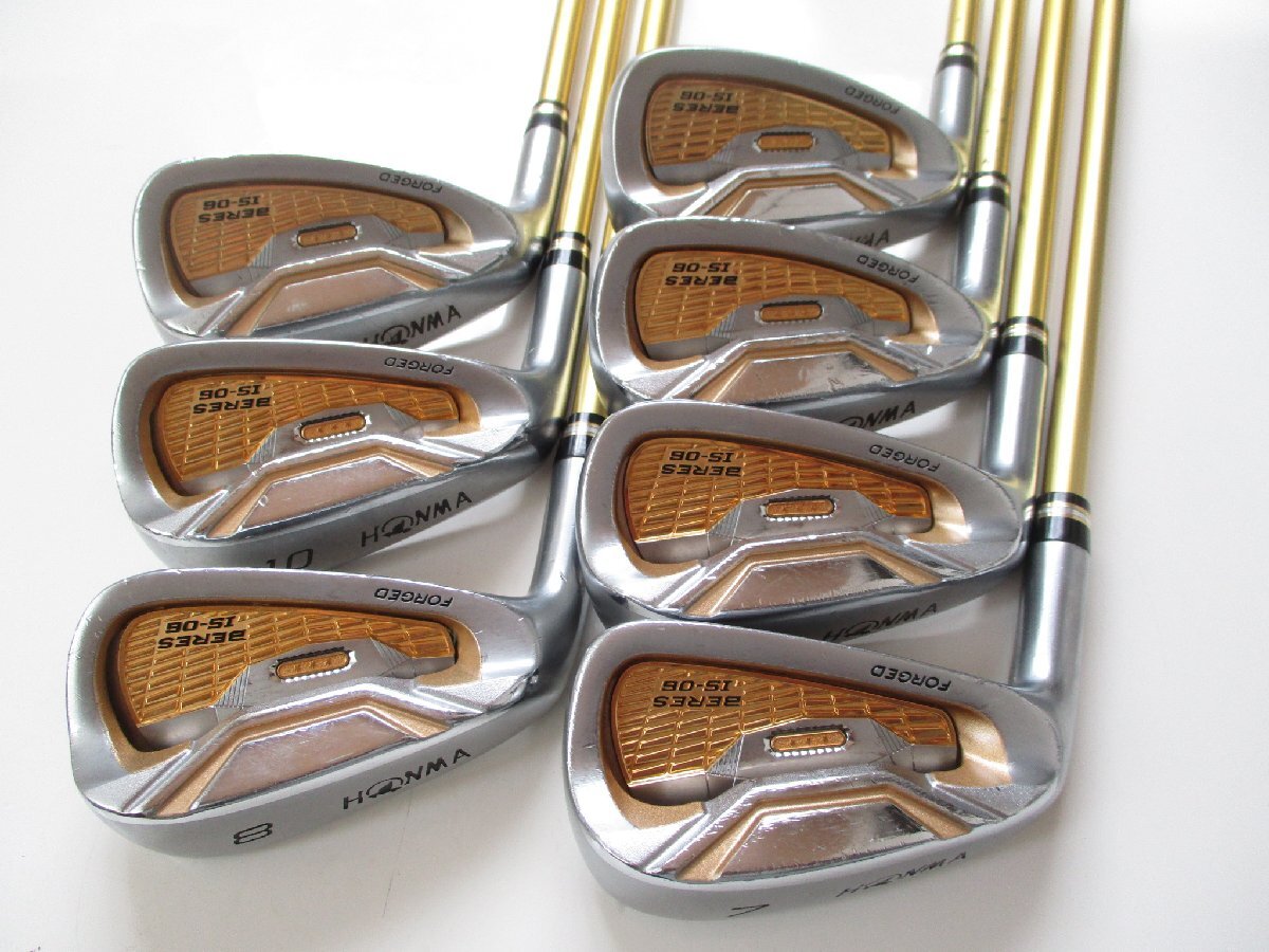 HONMA BERES IS-06 3-Star Iron Set, 7 to 11 plus AW and SW, 7 Clubs, ARMRQ 42 3S Regular Flex, Left-Handed, view 1