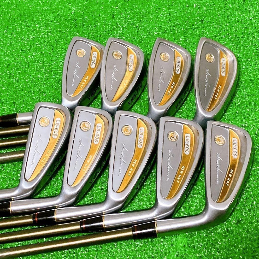 HONMA LB-606 NEW H&F 4-Star Iron Set, 3 to 11, 9 Clubs, NEW SUPER FERRITE CARBON Light Type-S R-1 Flex, view 1