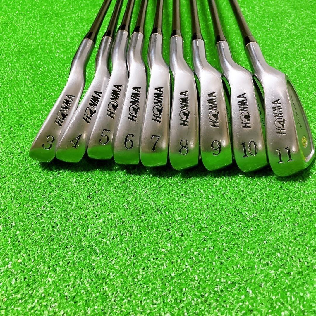 HONMA LB-606 NEW H&F 4-Star Iron Set, 3 to 11, 9 Clubs, NEW SUPER FERRITE CARBON Light Type-S R-1 Flex, view 5