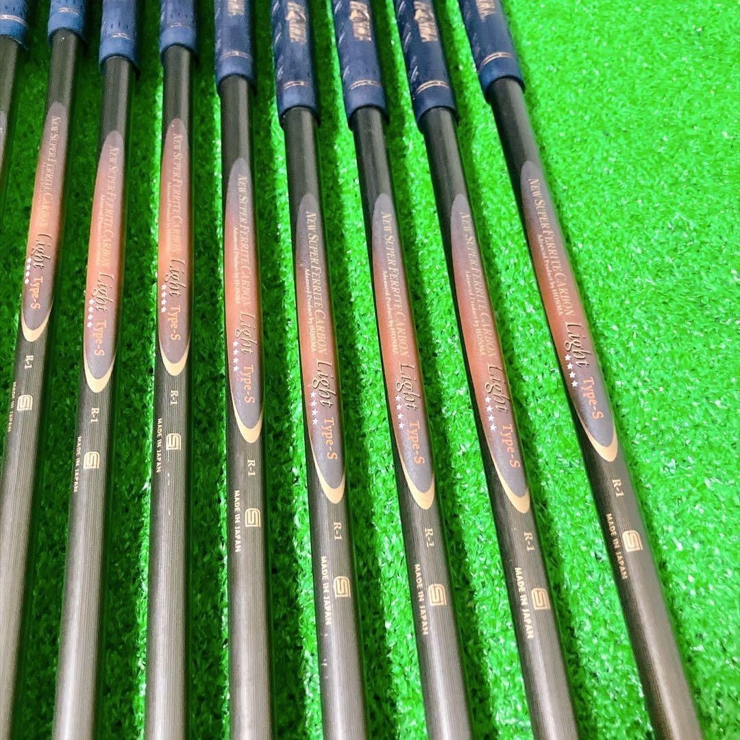 HONMA LB-606 NEW H&F 4-Star Iron Set, 3 to 11, 9 Clubs, NEW SUPER FERRITE CARBON Light Type-S R-1 Flex, view 8