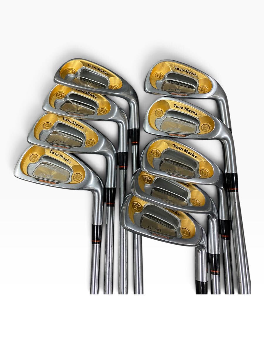 HONMA Twin Marks AP-502 Iron Set, 4 to 11 plus SW, 9 Clubs, Honma carbon Regular Flex, view 1