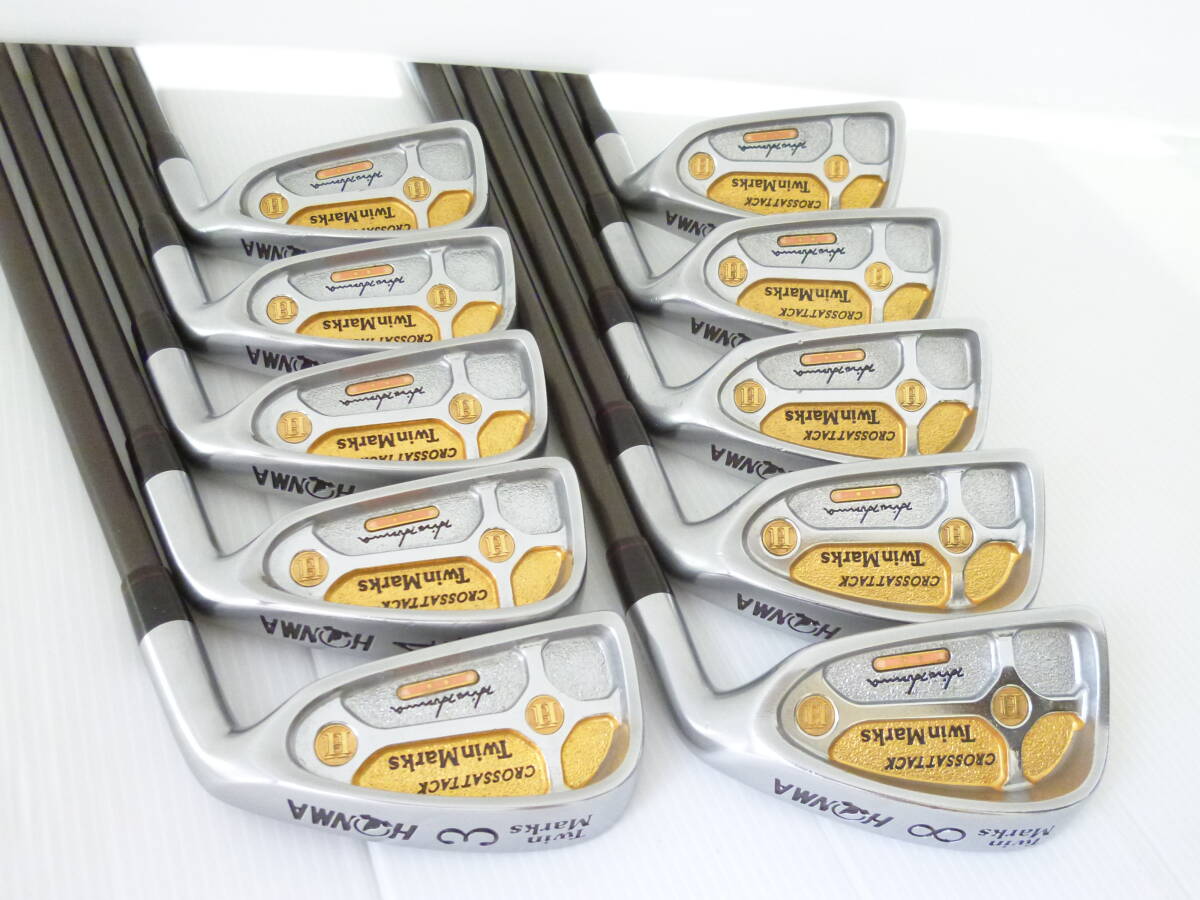 HONMA Twin Marks CROSSATTACK Gold 2-Star Iron Set, 3 to 11 plus SW, 10 Clubs, Regular Flex, view 2