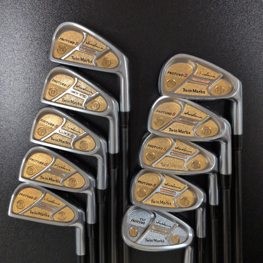 HONMA Twin Marks PROTUNE-S FORGED ALL GOLD 3-Star Iron Set, 3 to 11 plus SW, 10 Clubs, Stiff Flex, view 1