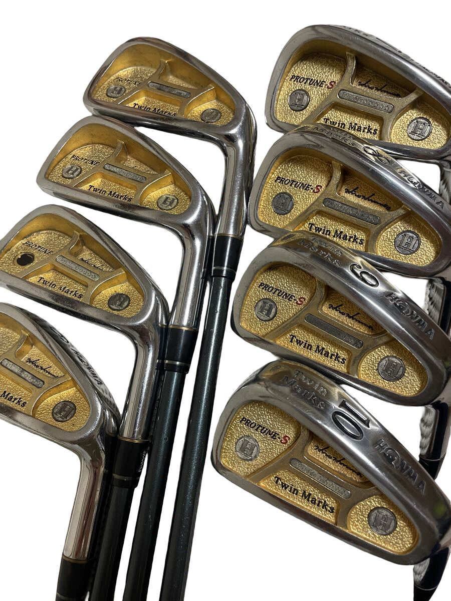 HONMA TwinMarks PROTUNE 5-Star iron set 3–10 – cavity backs stacked, gold TwinMarks badges