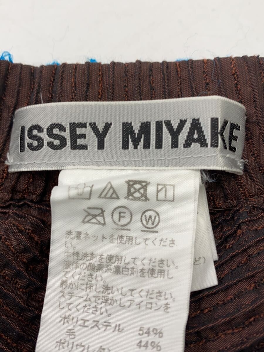 Issey Miyake AW2018 3D Steam Stretch Wool Blend Trousers, Electric Blue and Brown, Size 2, view 4