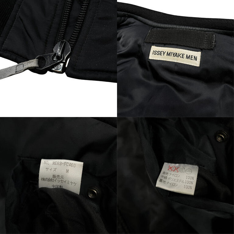 Issey Miyake Men AW1996 Parachute Cargo Bomber MA-1 with Detachable Cargo Layer and Hood, Black, Size M, view 10