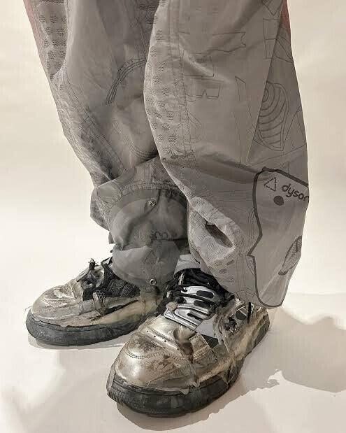 Issey Miyake SS2008 Wind by Dai Fujiwara with James Dyson Parachute Trousers, Grey and Raspberry, view 1