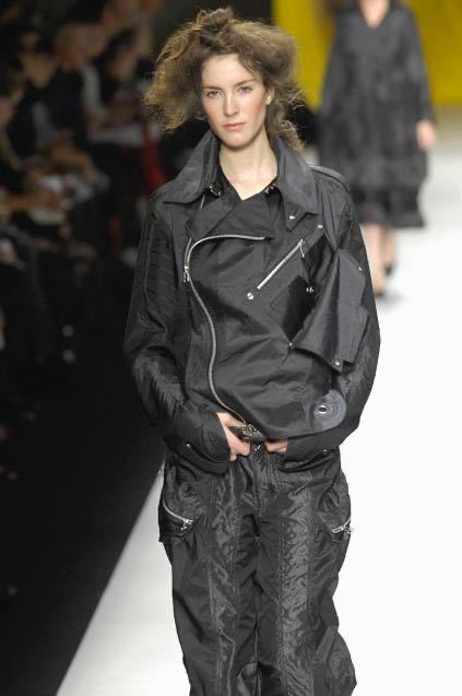 Issey Miyake x Dyson The Wind SS2008 A-POC Jacquard Biker Jacket, Metallic Black, Size 2, view 1