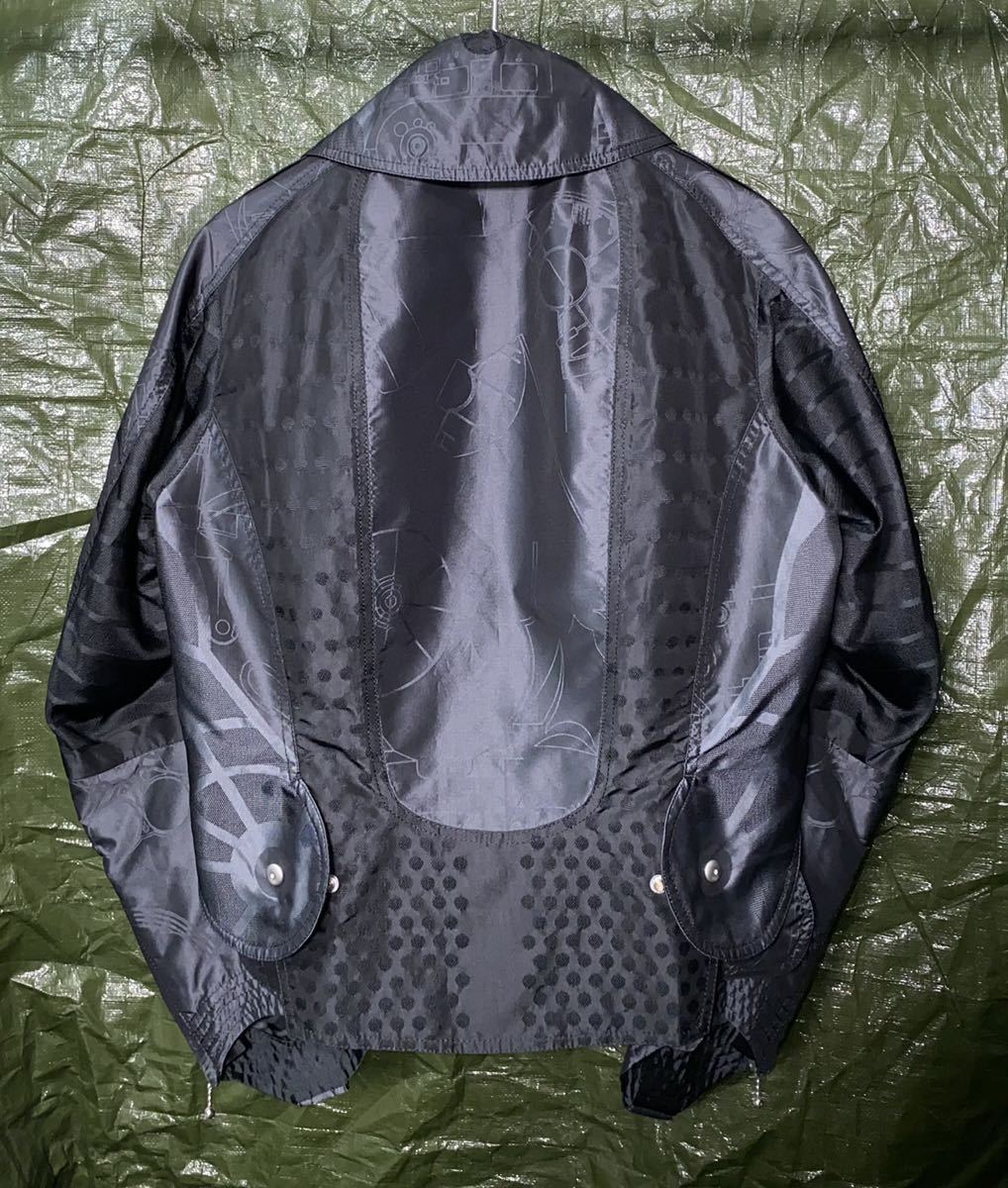 Issey Miyake x Dyson The Wind SS2008 A-POC Jacquard Biker Jacket, Metallic Black, Size 2, view 5