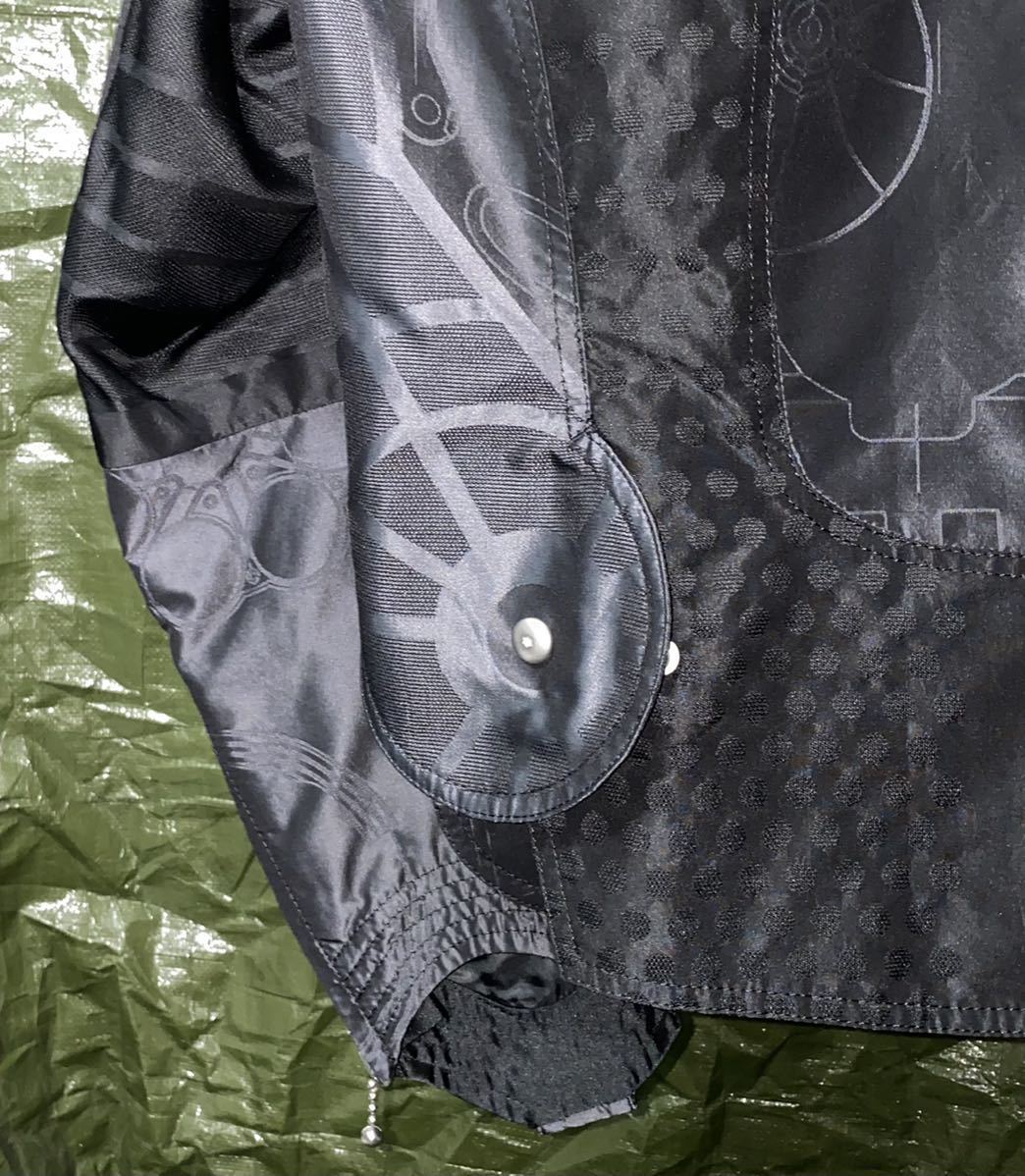 Issey Miyake x Dyson The Wind SS2008 A-POC Jacquard Biker Jacket, Metallic Black, Size 2, view 9