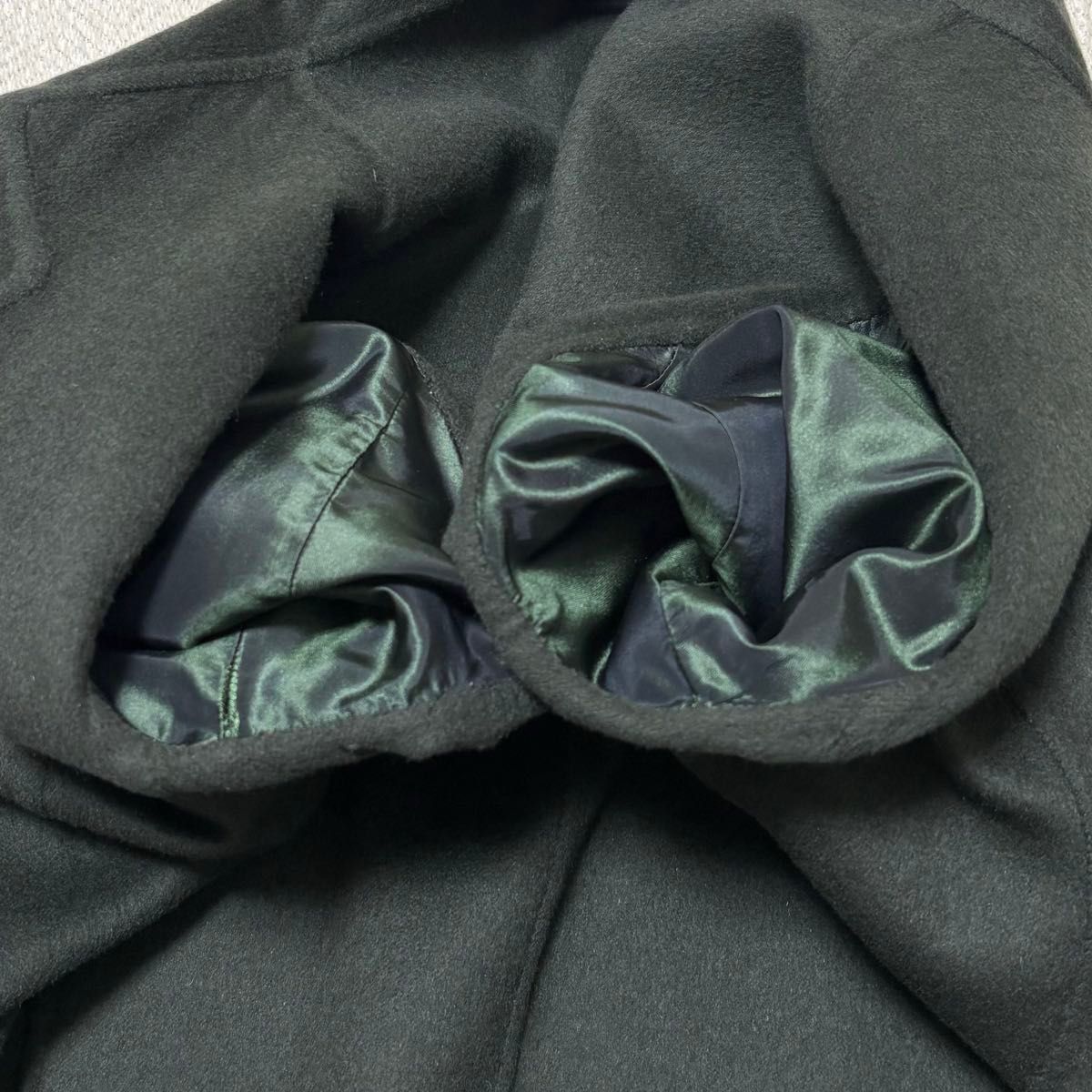 Jil Sander AW2009 Raf Simons Era Women's Double-Breasted Coat, Double-Faced Angora Wool, Dark Green, 38, view 8