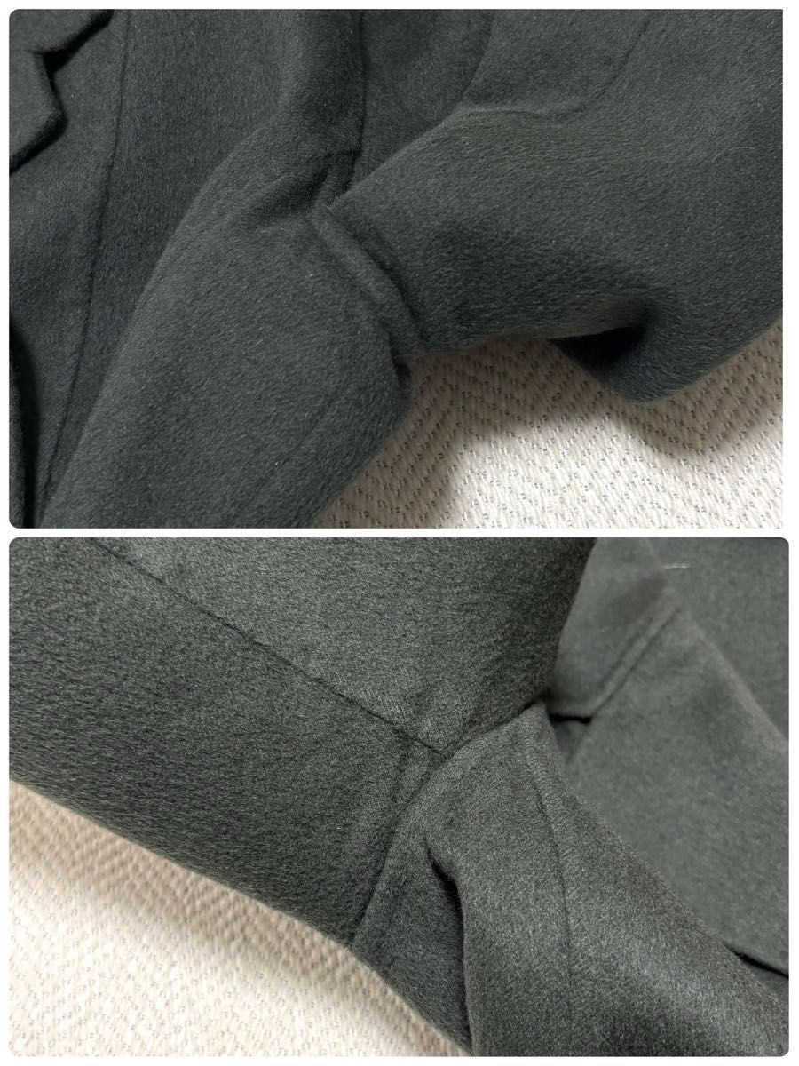 Jil Sander AW2009 Raf Simons Era Women's Double-Breasted Coat, Double-Faced Angora Wool, Dark Green, 38, view 9
