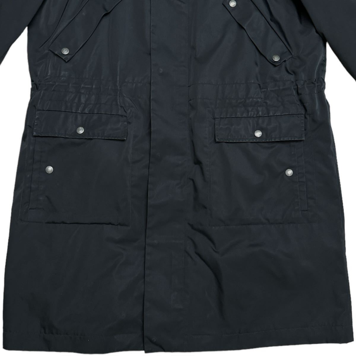 Jil Sander by Raf Simons AW2007 Long Field Parka, Drawcord Waist, Black Technical Shell, Size 50, view 6
