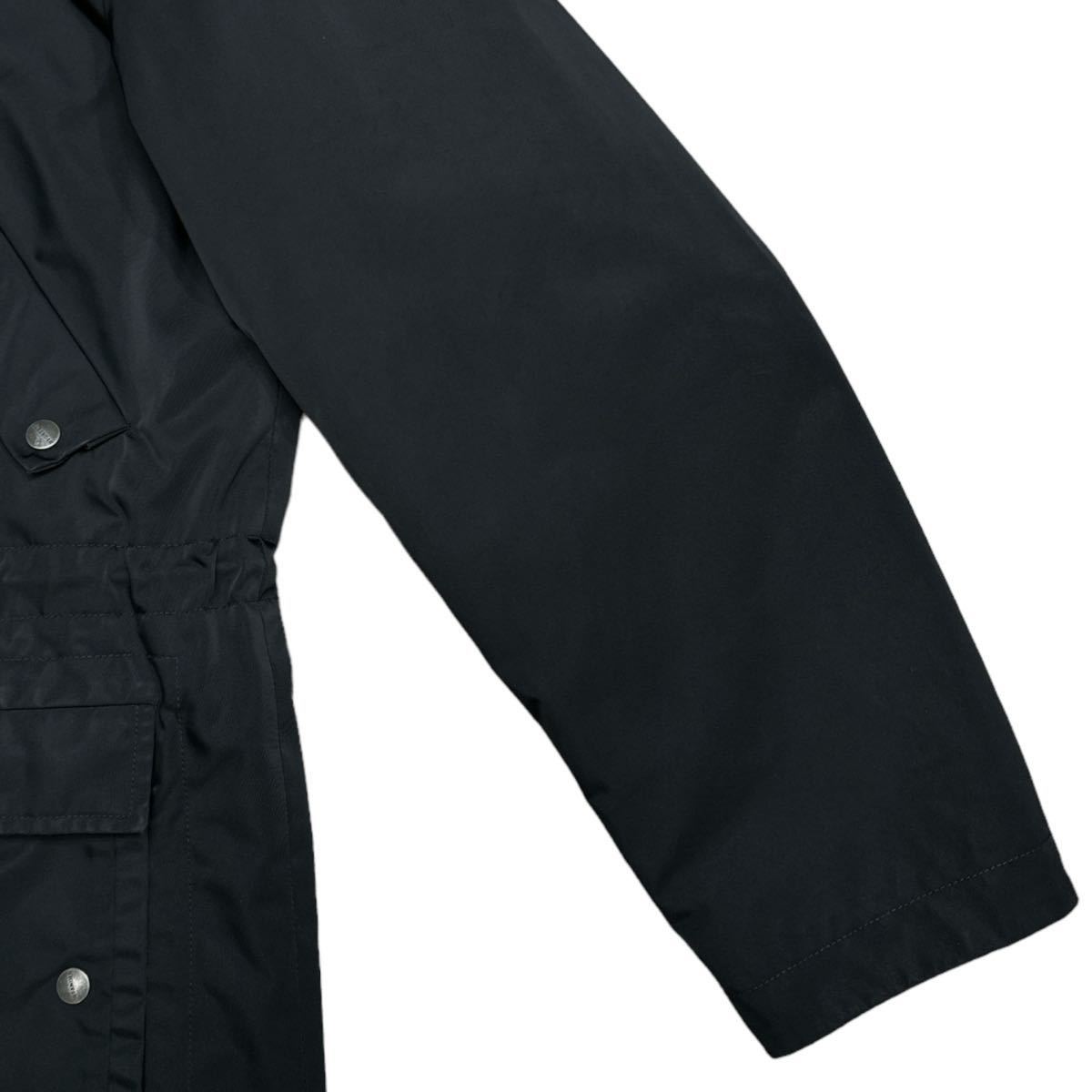 Jil Sander by Raf Simons AW2007 Long Field Parka, Drawcord Waist, Black Technical Shell, Size 50, view 7