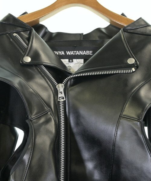 Junya Watanabe AW2023 Handkerchief-Hem Biker Jacket in Black Faux Leather, Belted, Size S, Near Mint, view 3