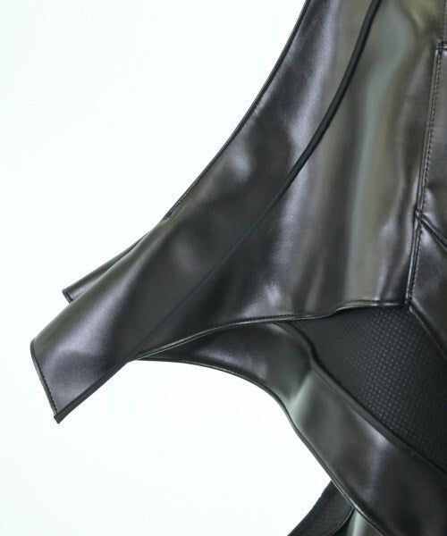 Junya Watanabe AW2023 Handkerchief-Hem Biker Jacket in Black Faux Leather, Belted, Size S, Near Mint, view 5