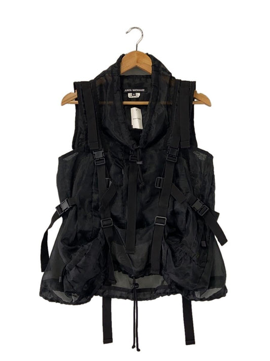 Junya Watanabe AW2024 Sheer Sleeveless Harness Blouse with Webbing Straps and Buckles, Black, Size S, view 1