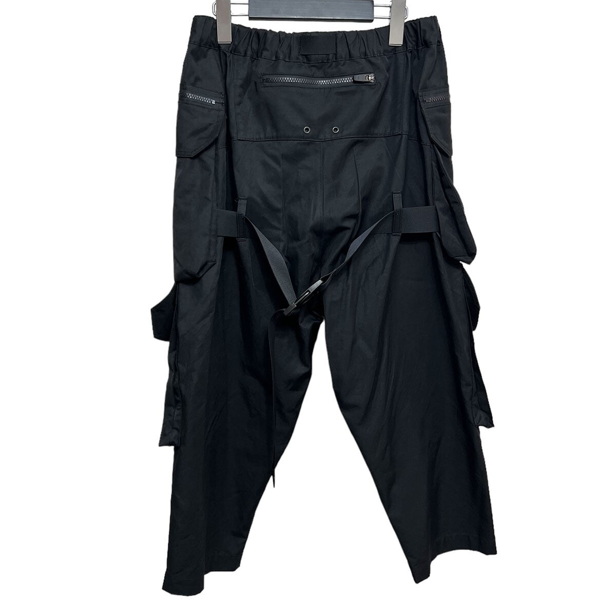 Junya Watanabe MAN SS2024 Buckle Strap Cargo Trousers WM-P004, Black Cotton Nylon, Size M, view 4