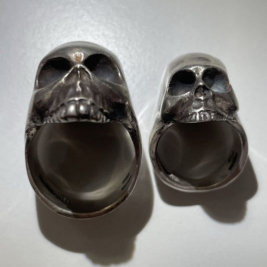 Junya Watanabe MAN x dip AW2005 Silver Skull Ring Pair, Corso Como Exclusive, Japanese Sizes 18 and 8, with Case, view 1