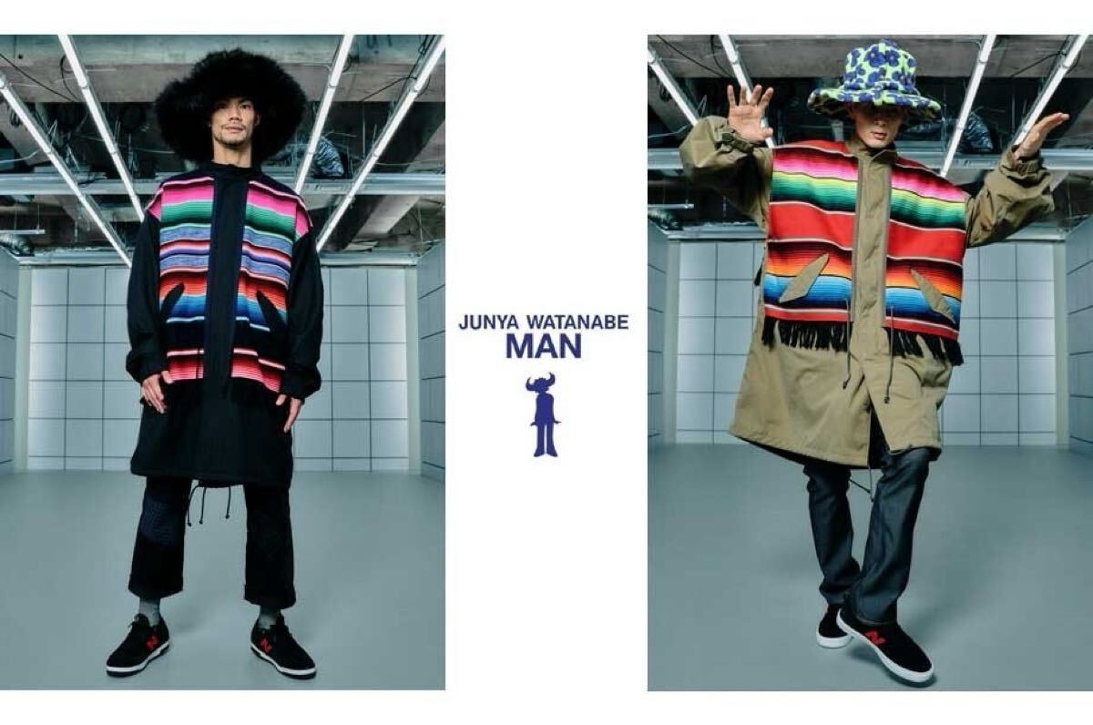 Junya Watanabe MAN x Jamiroquai AW2022 Runway Serape Fishtail Parka, Khaki, Size S, view 1