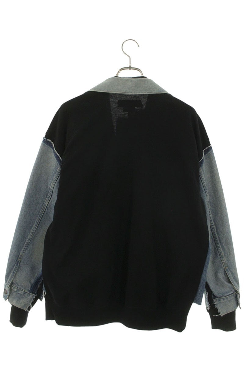 Junya Watanabe MAN x Levi's AW2024 Customised Denim and Knit Trucker Jacket, Light Blue and Black, Size S, view 2