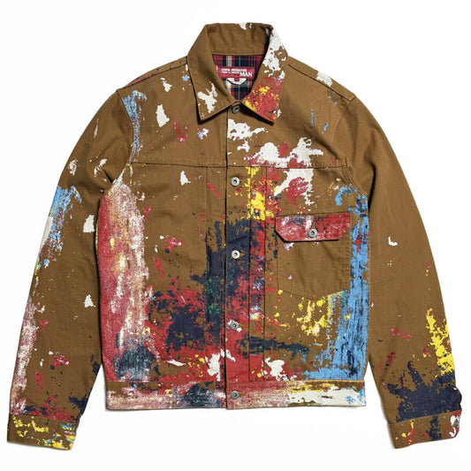 Junya Watanabe MAN x Levi's SS2018 Hand-Painted Duck Canvas Type I Trucker Jacket, Brown, Size XS, Near Unworn, view 1