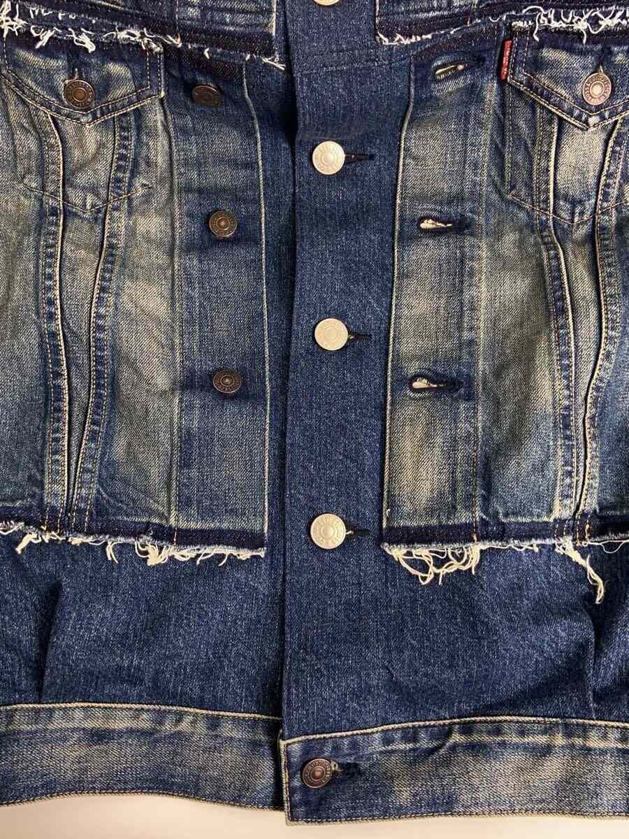 Junya Watanabe MAN x Levi’s SS2025 Customised Trucker Jacket in Faded Indigo Denim, Size M, WO-J207, view 4