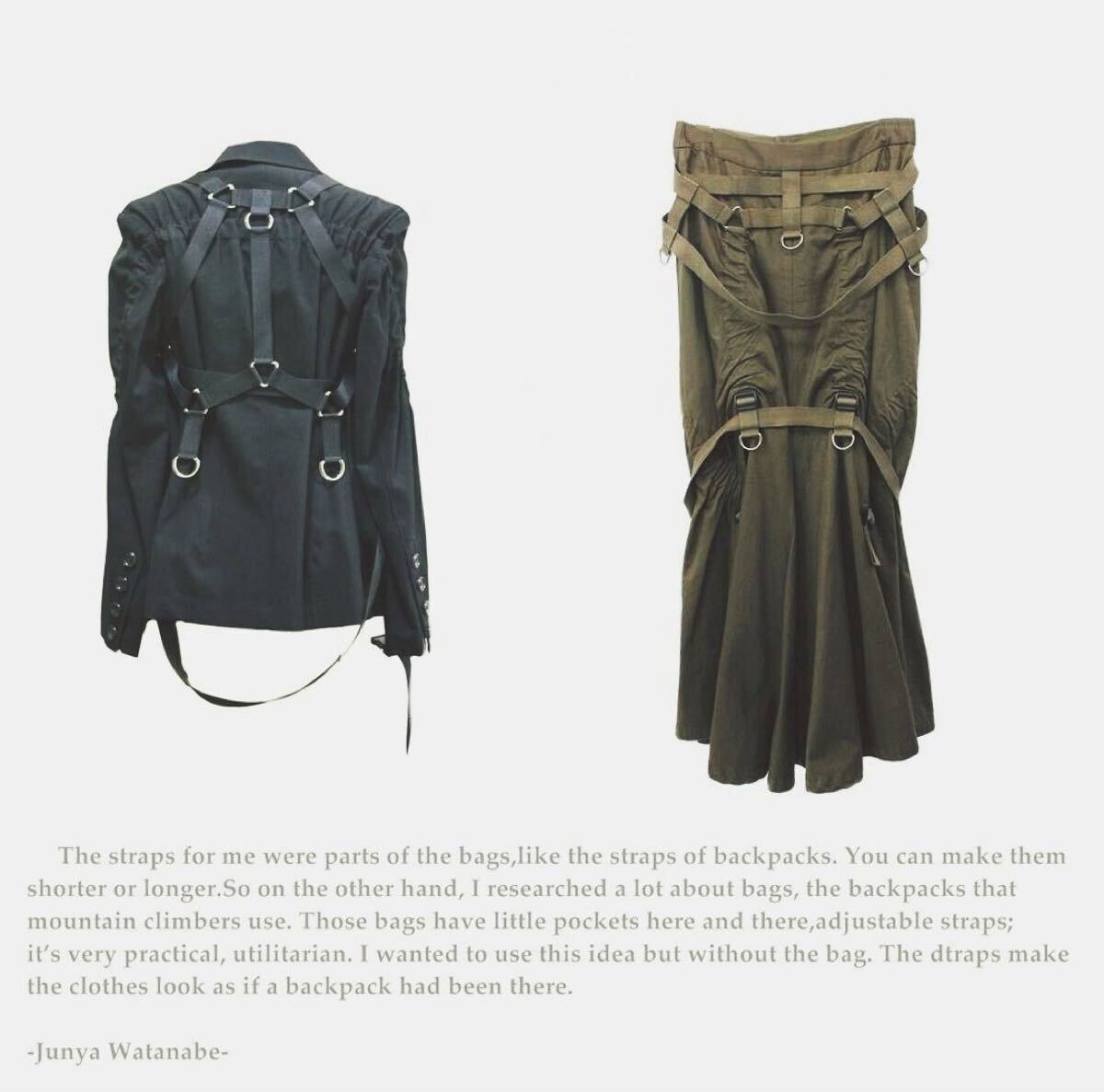 Junya Watanabe SS2003 Parachute Bondage Trousers, Harness Straps and Buckles, Ruched Hems, Khaki Olive, Size S, view 9