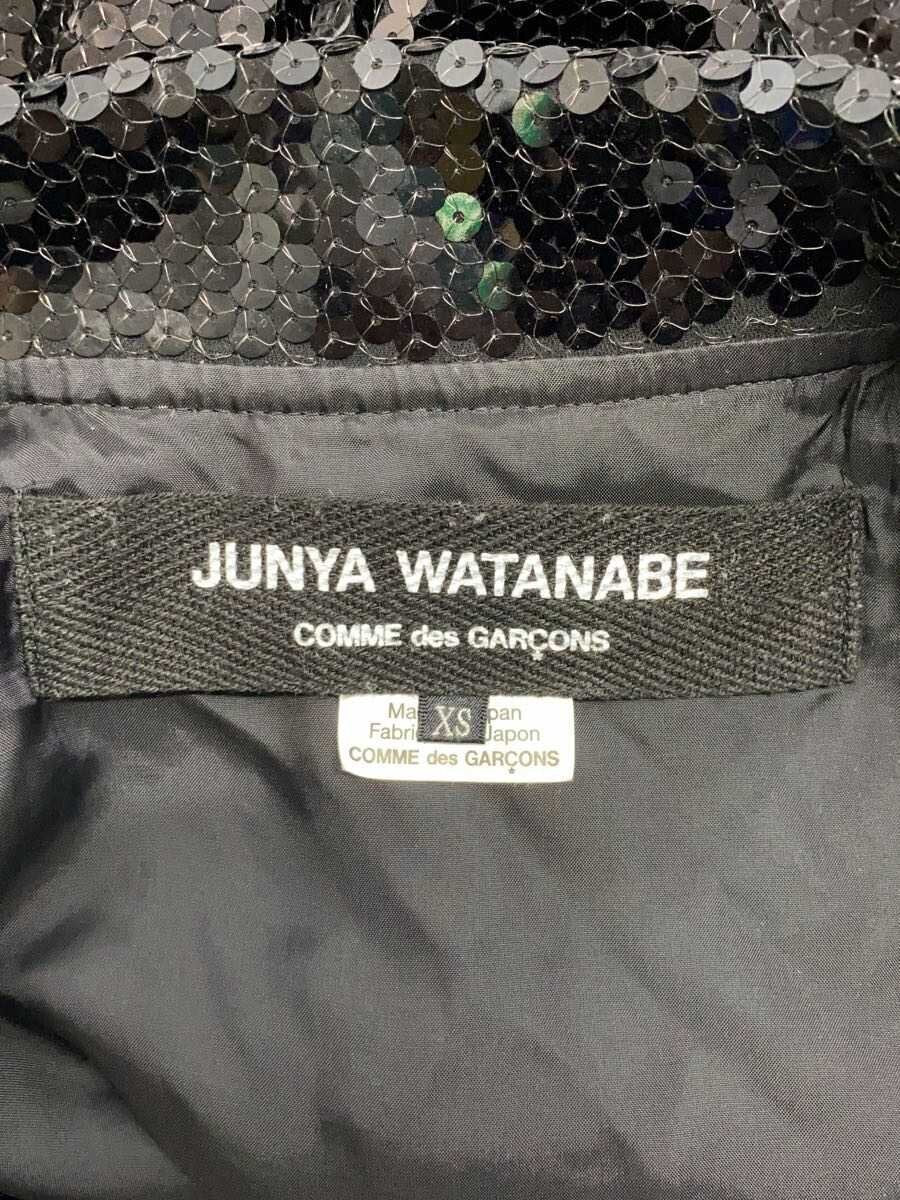 Junya Watanabe SS2021 Sequinned Rider Jacket with Asymmetric Zip, Black, Size XS, view 4