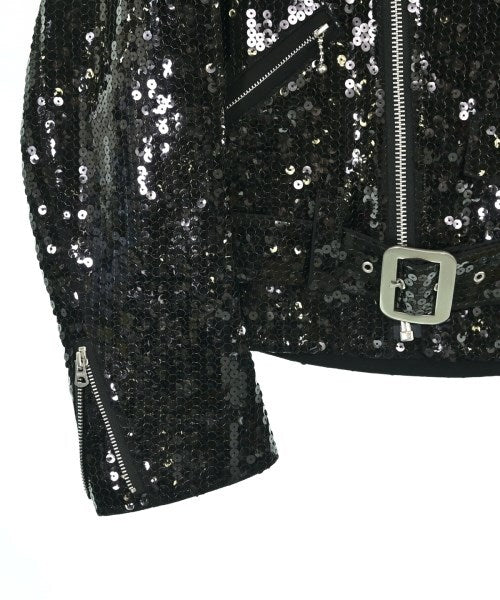 Junya Watanabe SS2025 Sequinned Biker Jacket with Belted Waist, Black, Size XS, JO-J015, view 4