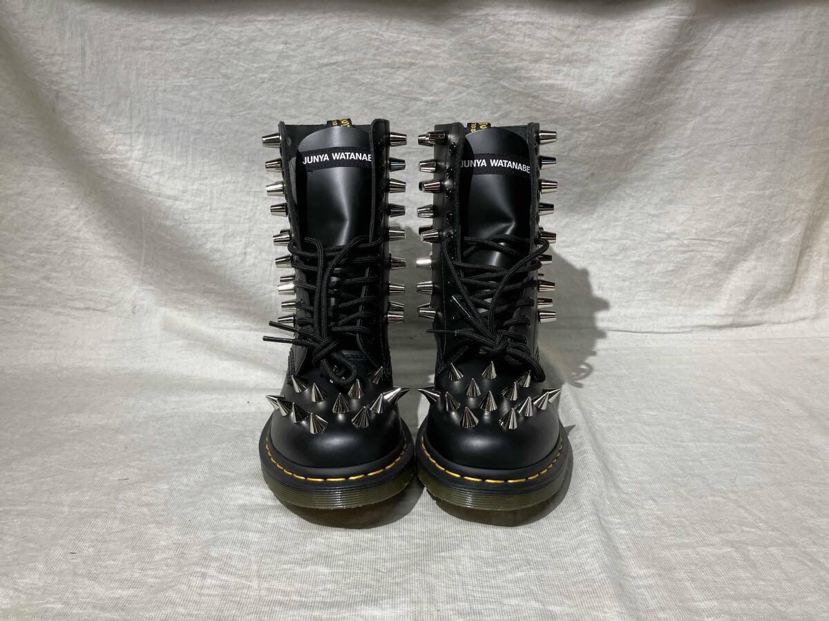 Junya Watanabe x Dr. Martens 1490 Studded 10-Eye Boots, Spikes and Cone Studs, Black Leather, UK 5, view 5