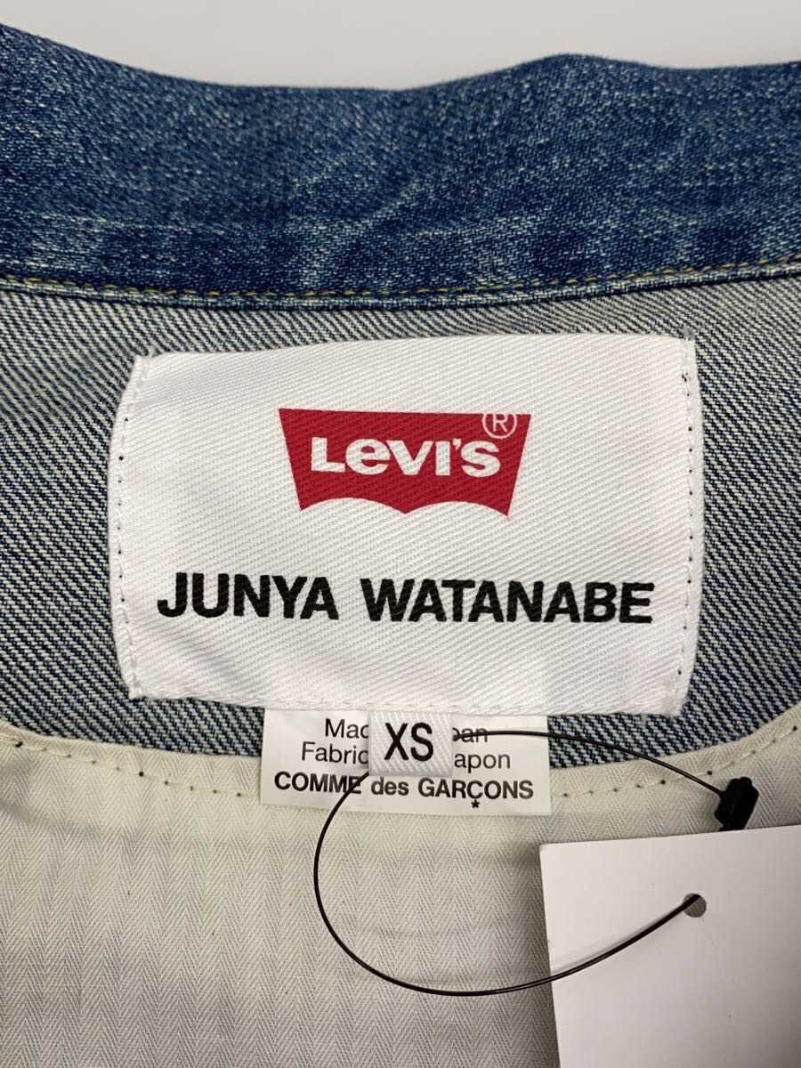 Junya Watanabe x Levi's SS2025 Reconstructed Trucker Jacket, Frayed Panels, Vintage-Wash Indigo, Size XS (Oversized), view 4