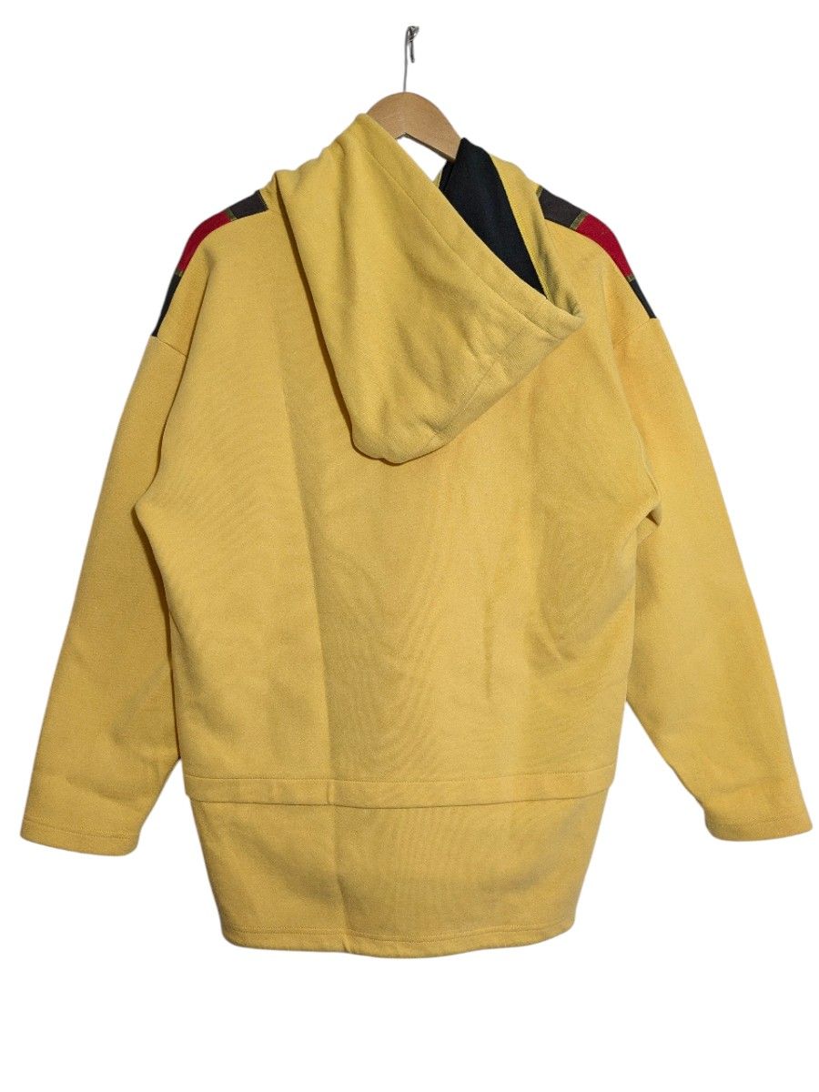 Kansai Yamamoto O2 Hooded Jacket, Mustard with Kabuki Figure Graphic, 1990s, Size XL