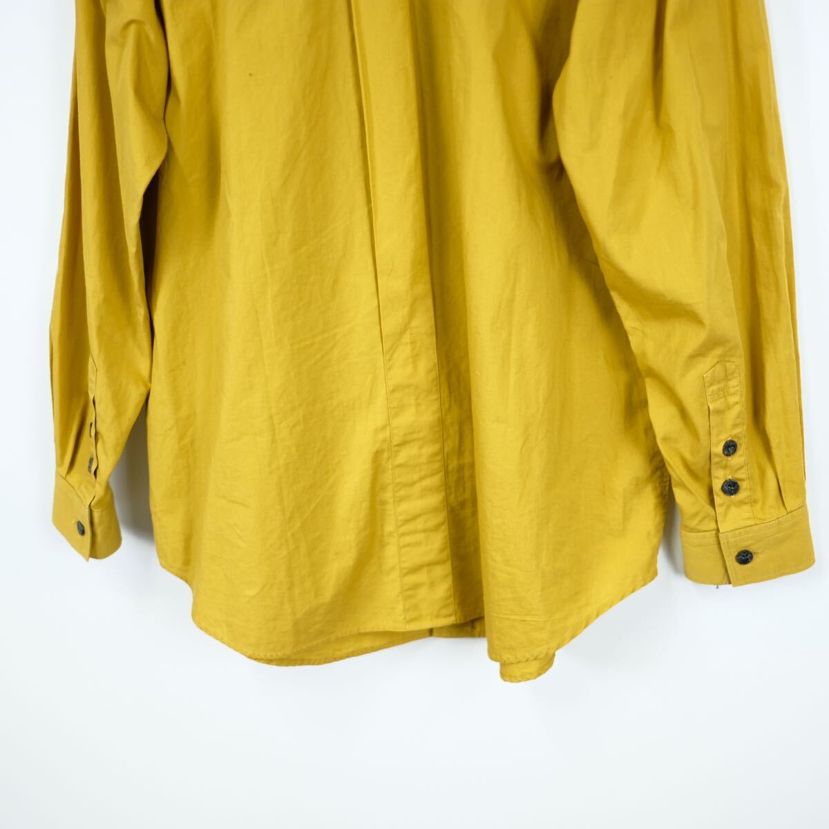 Kansai Profumo Patchwork Shirt by Choya, Mustard Cotton with Geometric Appliqué, 1980s