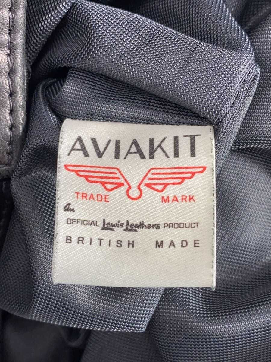 Lewis Leathers Aviakit Cyclone No. 441 Double Rider Jacket, Black, Sleeve Patch, Made in England, Size 34, view 6