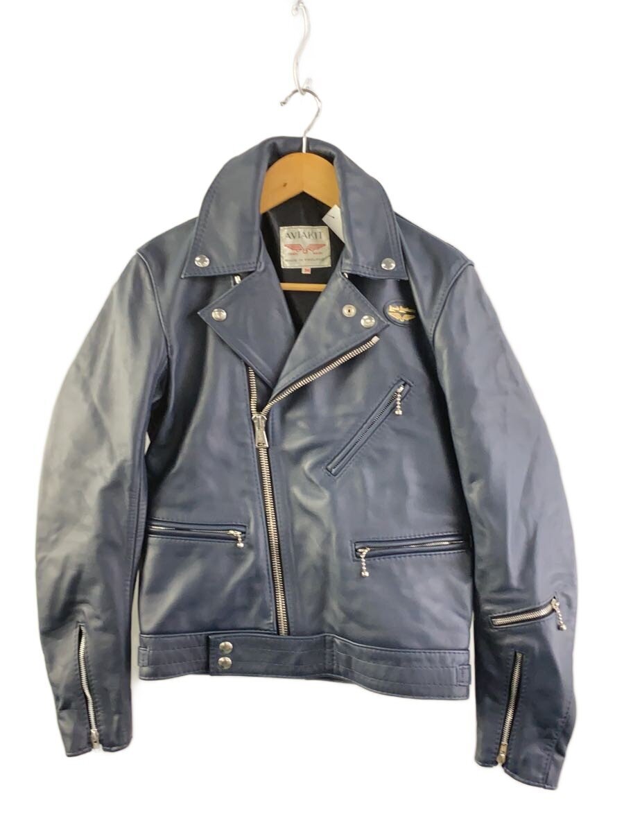 Lewis Leathers Aviakit Cyclone No. 441 Double Rider Jacket, Navy, Made in England, Size 34, view 1
