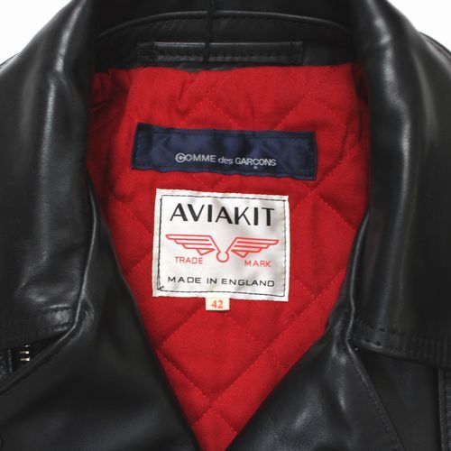 Lewis Leathers x Comme des Garçons 391T Lightning Patchwork Leather Rider Jacket, AD2023, Black, Size 42, view 5