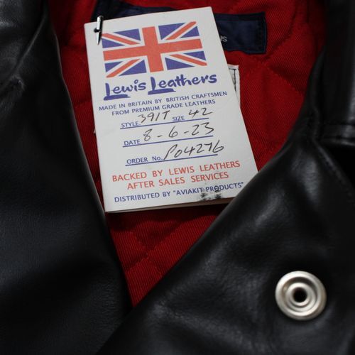 Lewis Leathers x Comme des Garçons 391T Lightning Patchwork Leather Rider Jacket, AD2023, Black, Size 42, view 6