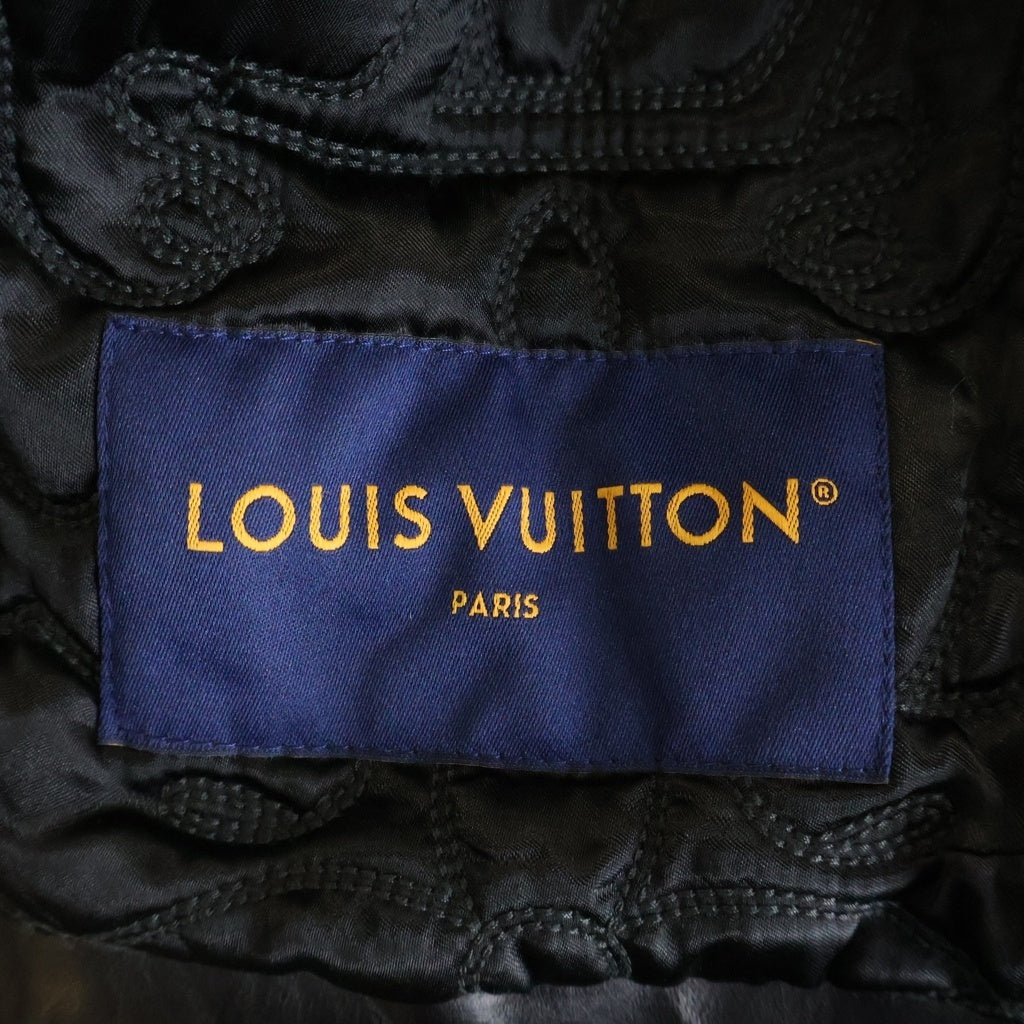 Louis Vuitton FW2024 Pharrell Western Fringe Leather Biker Jacket, Quilted Lining, Black, Size 50, view 6