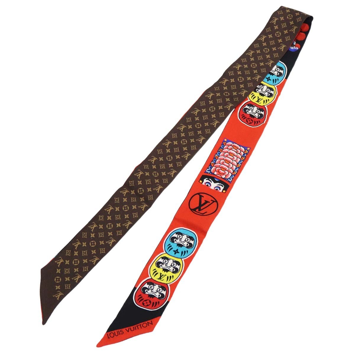 Louis Vuitton × Kansai Yamamoto Bandeau BB Kabuki Stickers MP1942, Monogram Silk, 116 cm