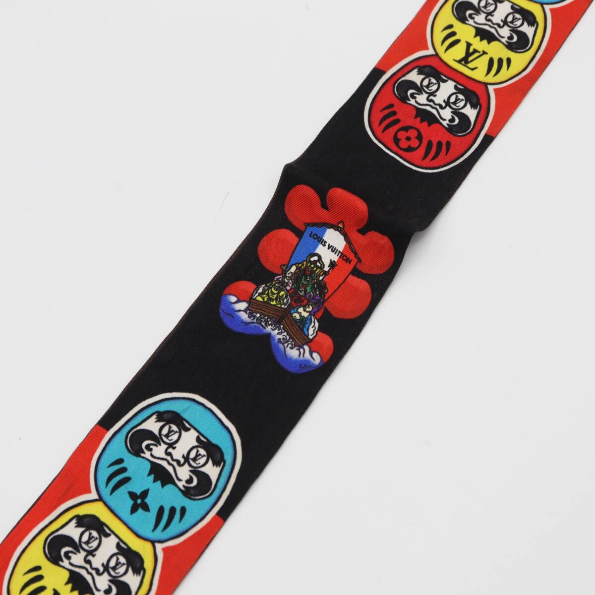 Louis Vuitton × Kansai Yamamoto Bandeau BB Kabuki Stickers MP1942, Monogram Silk, 116 cm