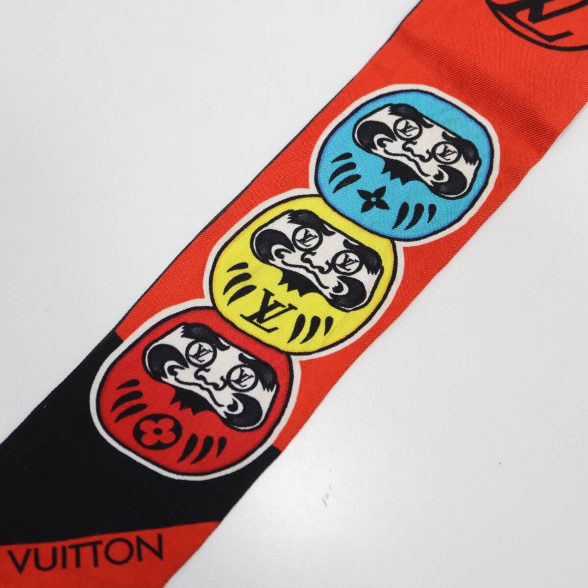 Louis Vuitton × Kansai Yamamoto Bandeau BB Kabuki Stickers MP1942, Monogram Silk, 116 cm