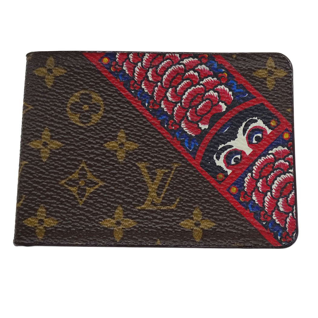 Louis Vuitton × Kansai Yamamoto Miroir Nomade GI0235, Monogram Pocket Mirror with Kabuki Stickers, Cruise 2018