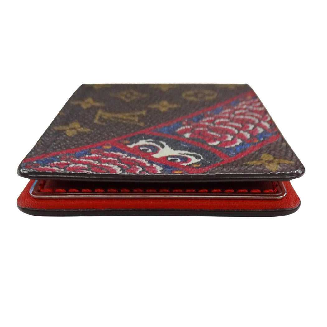 Louis Vuitton × Kansai Yamamoto Miroir Nomade GI0235, Monogram Pocket Mirror with Kabuki Stickers, Cruise 2018