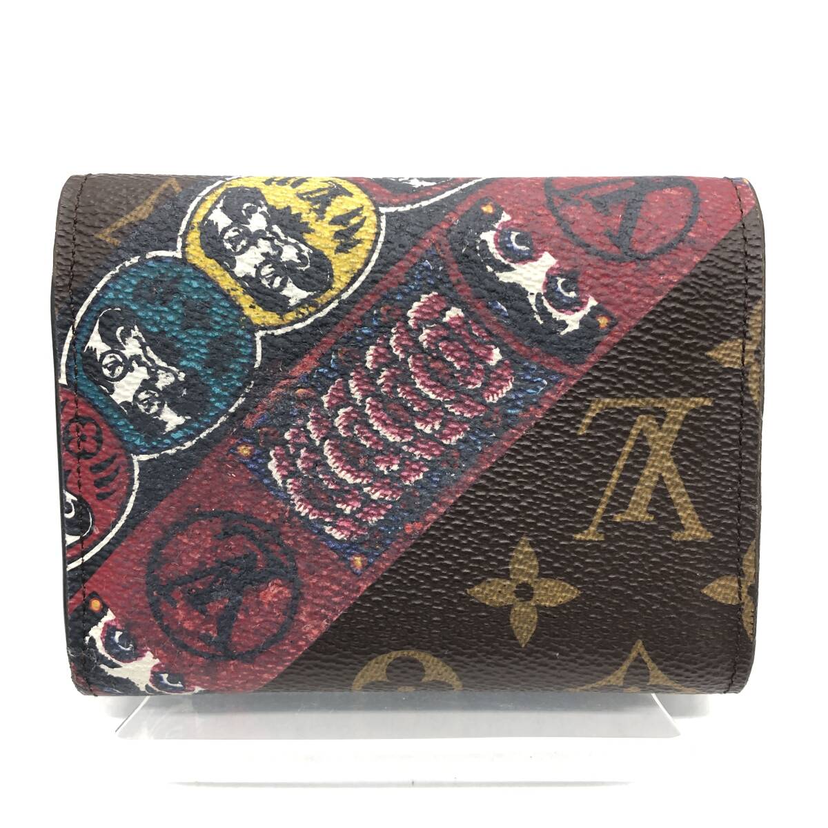 Louis Vuitton × Kansai Yamamoto Portefeuille Victorine M67253, Monogram with Kabuki Stickers, Cruise 2018