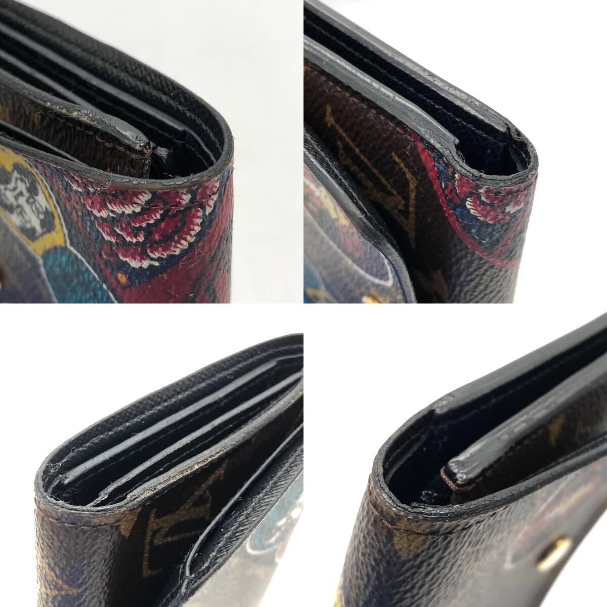 Louis Vuitton × Kansai Yamamoto Portefeuille Victorine M67253, Monogram with Kabuki Stickers, Cruise 2018