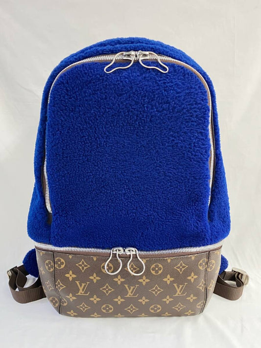 Louis Vuitton × Marc Newson Backpack M40276, Blue Fleece and Monogram, Celebrating Monogram 2014, view 1