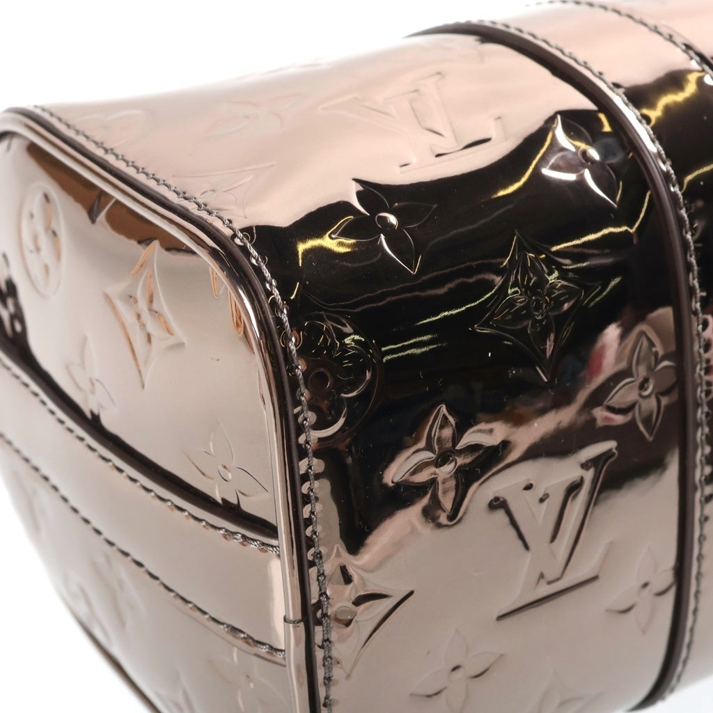 Louis Vuitton Keepall Bandoulière 25 M26903, Gunmetal Monogram Mirror Coated Canvas, Ruthenium Hardware, photograph 7 of 8