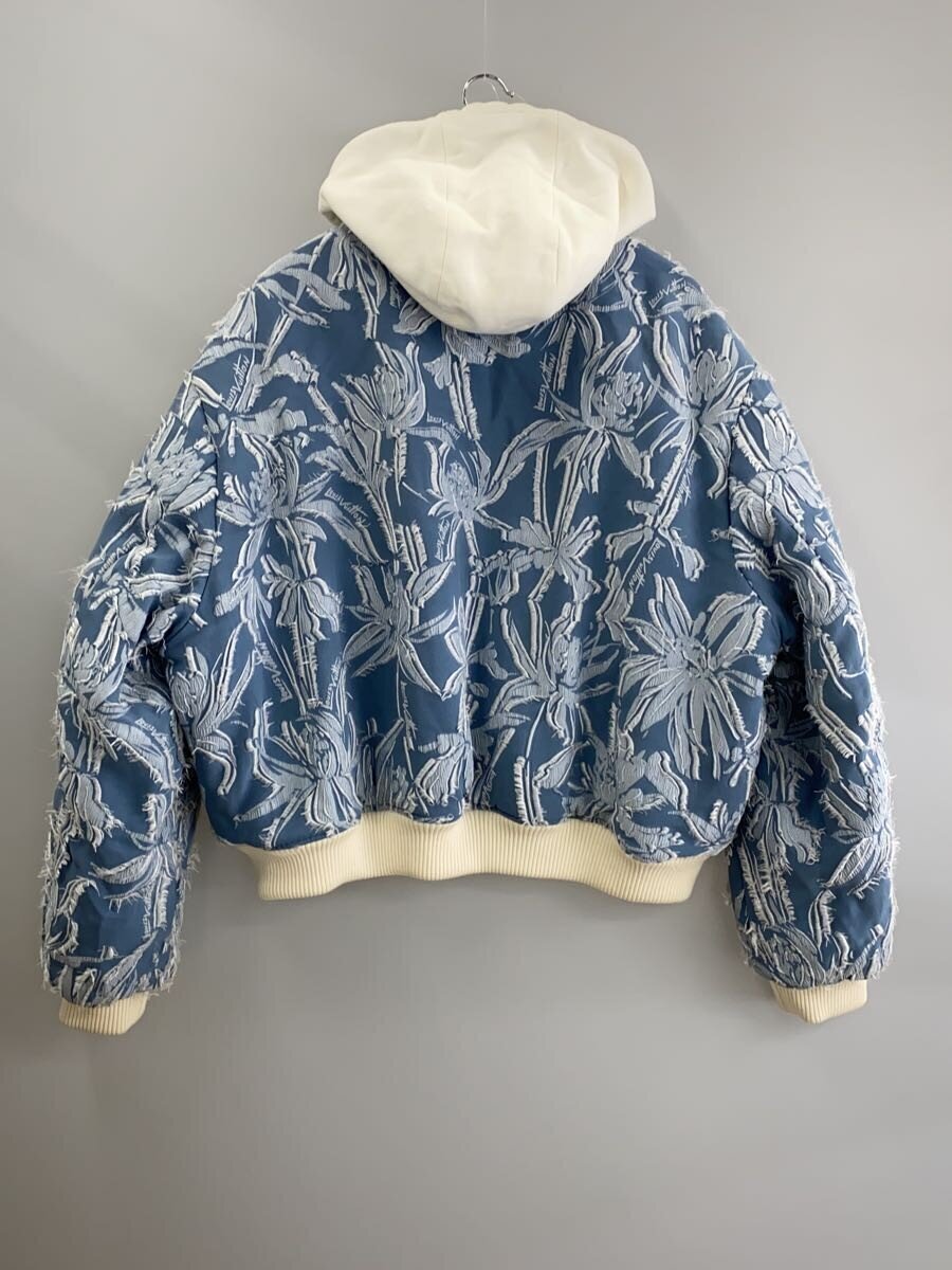 Louis Vuitton Palm Tree Fil Coupe Hooded Bomber Jacket, Sky Blue and Ivory, Size 54, view 2